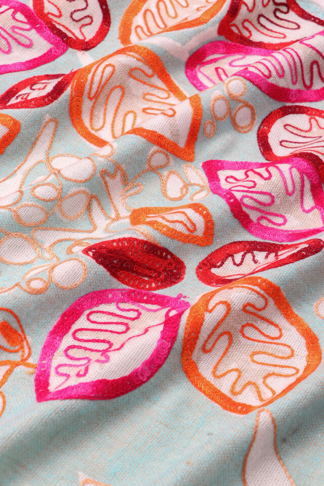 Su Yeşil Marimo Desenli Kışlık Şal - 3