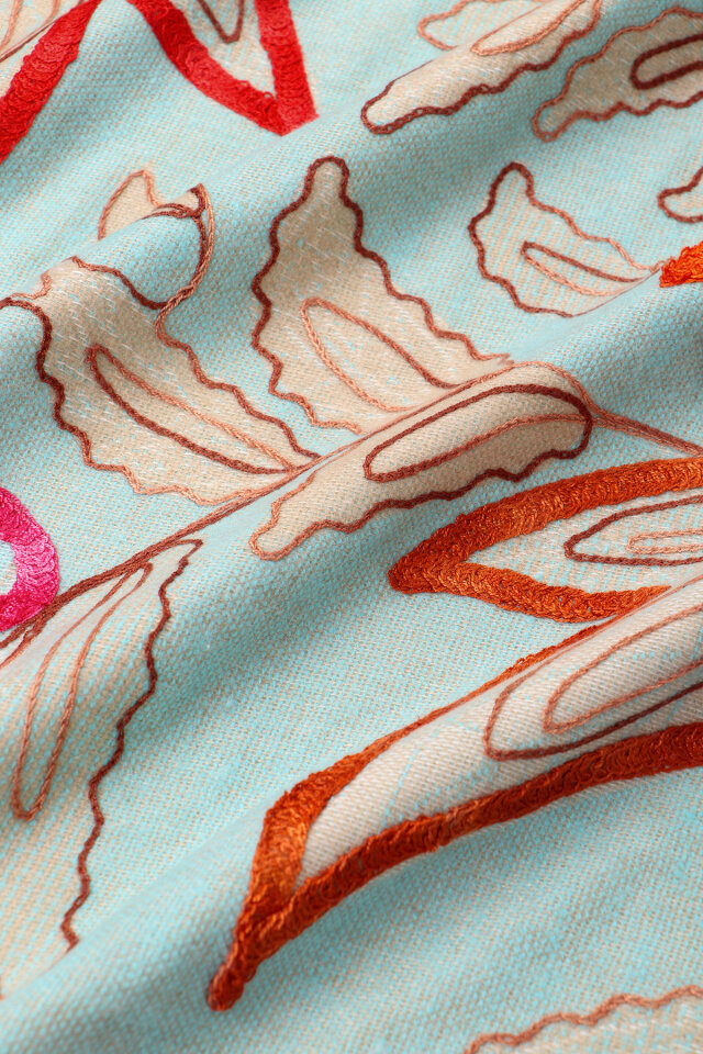 Su Yeşil Marimo Desenli Kışlık Şal - 3