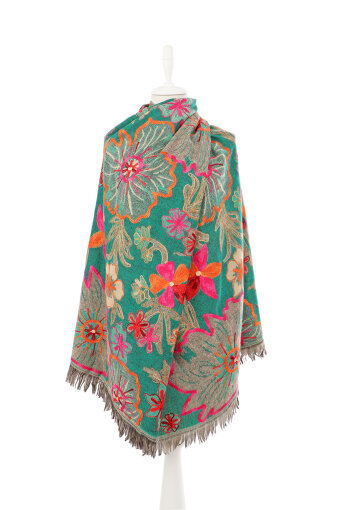 Zümrüt Marimo Desenli Kışlık Şal 