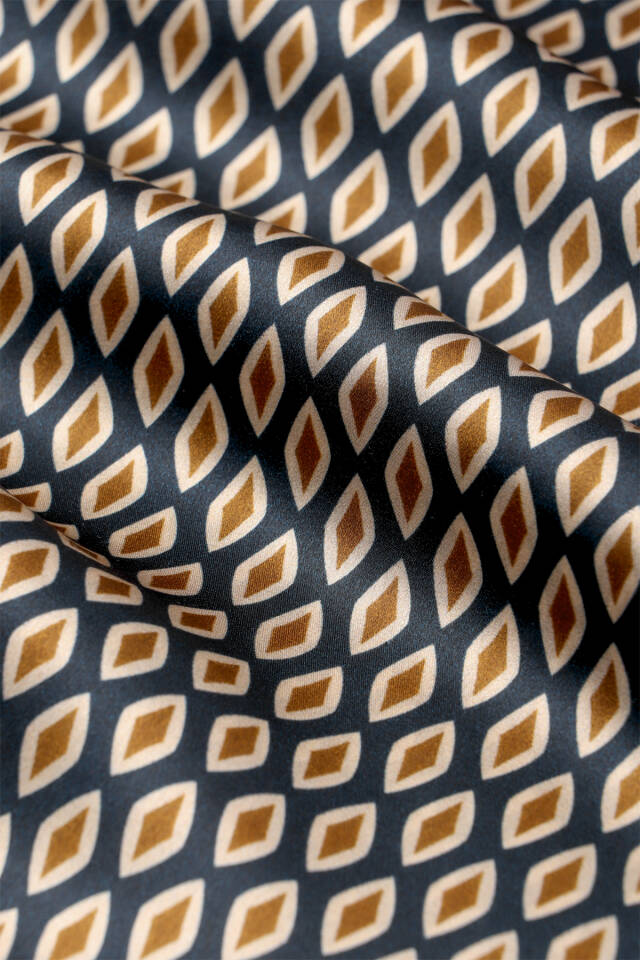 Beige Patterned Men's Silk Scarf - 4