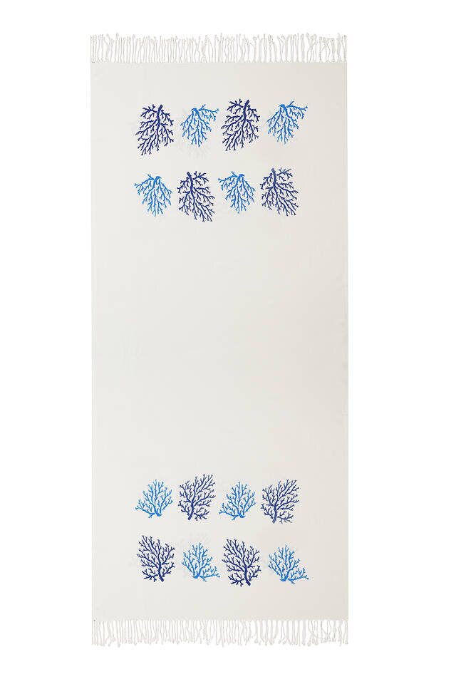 Lacivert Mercan Bambu Peştemal - 2