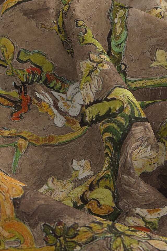 Mink Almond Blossom Silk Pocket Square - 3