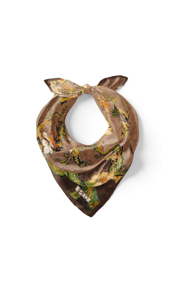 Mink Almond Blossom Silk Pocket Square - 2