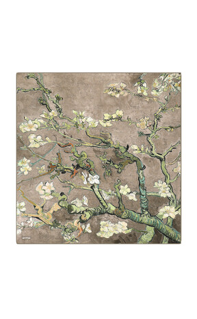Mink Almond Blossom Sura Silk Scarf - Thumbnail