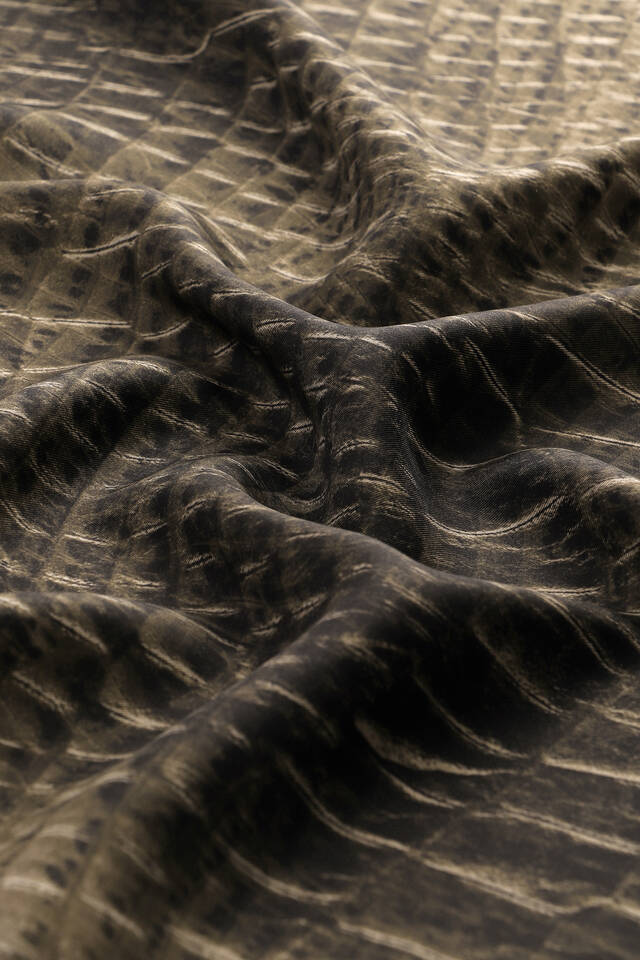 Mink Deren Pattern Twill Silk Square Scarf - 2