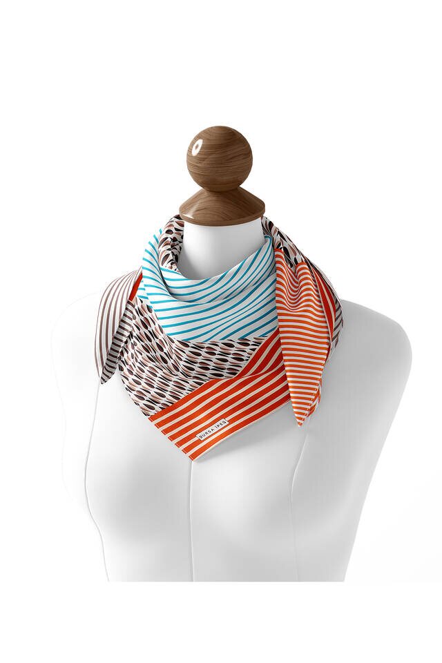 Mink Drop Sura Silk Square Scarf - 3