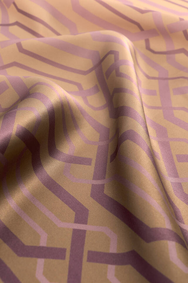 Mink Knit Pattern Sura Silk Square Scarf - 3