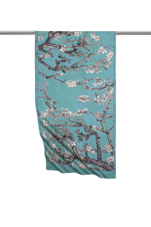 Mint Almond Blossom Silky Foulard 