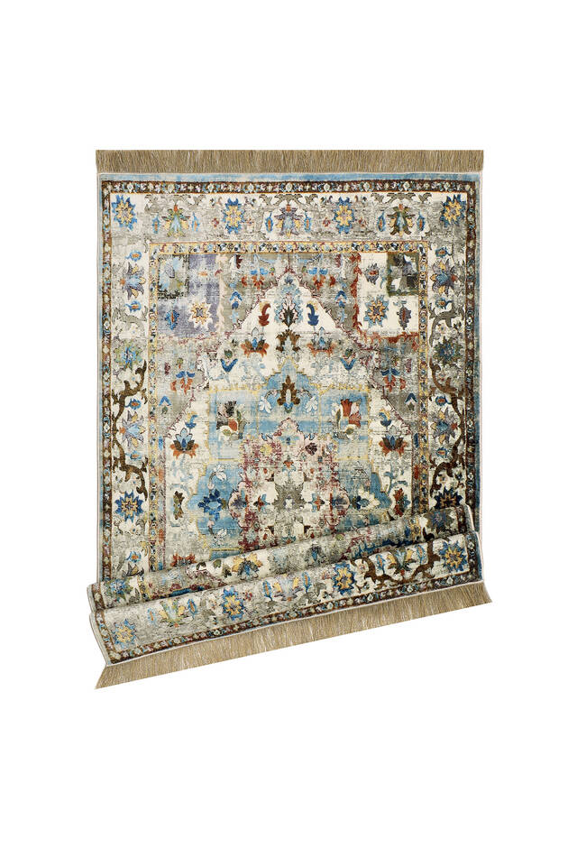 Mint Bamboo Carpet Prayer Rug - 4