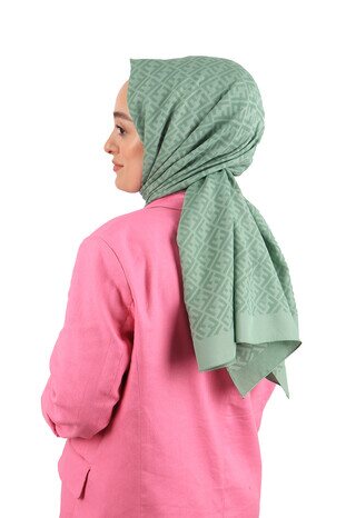 Mint Embossed Scarf - Thumbnail
