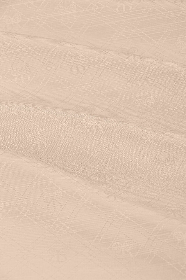 Sütlü Kahve Monogram Desen İpek Pamuk Şal - 5