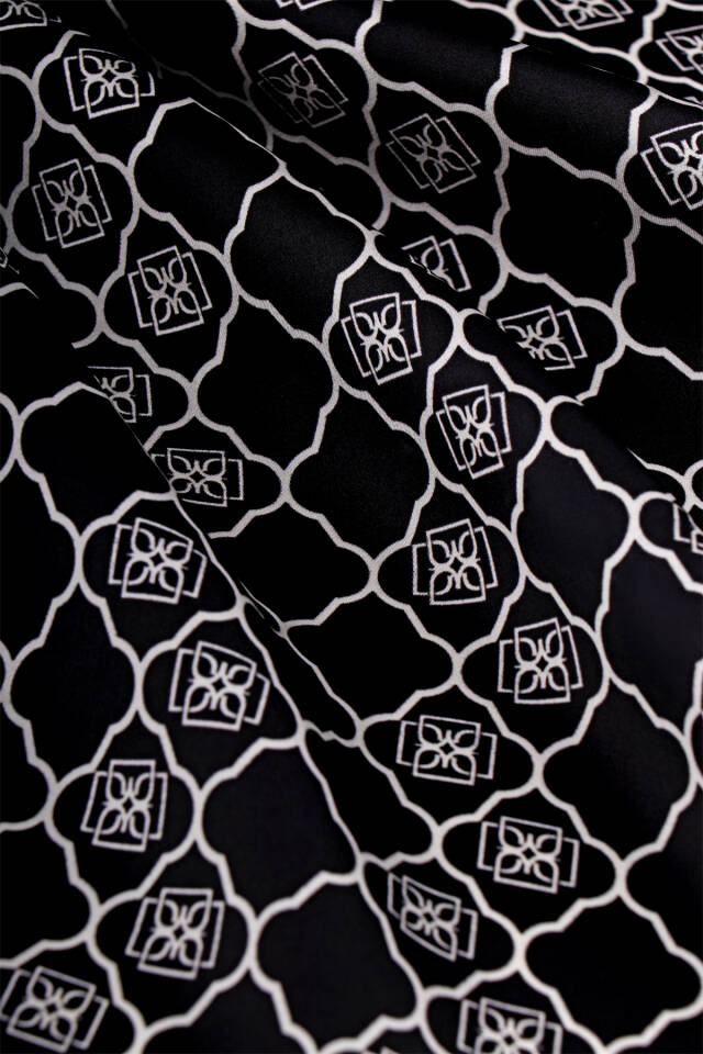 Black Monogram Silk Scarf - 3