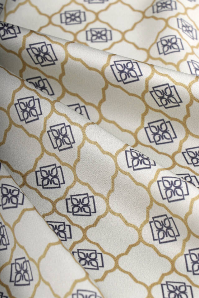 Stone Monogram Silk Scarf - 3