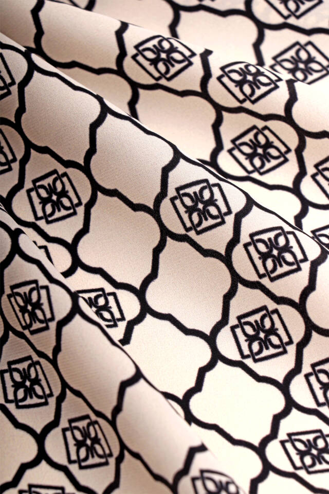 Cream Monogram Silk Scarf - 3