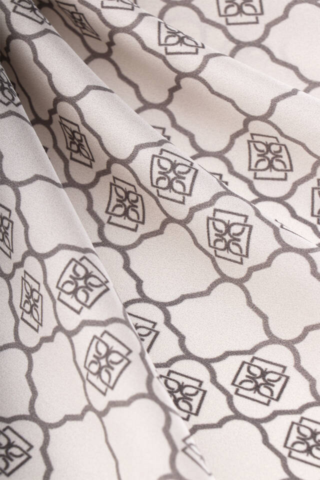 Silver Monogram Silk Scarf - 3