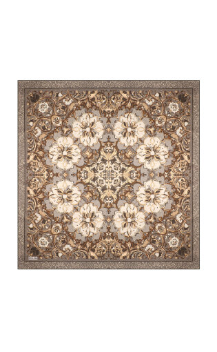 Stone Mother of Pearl Pattern Twill Silk Scarf 