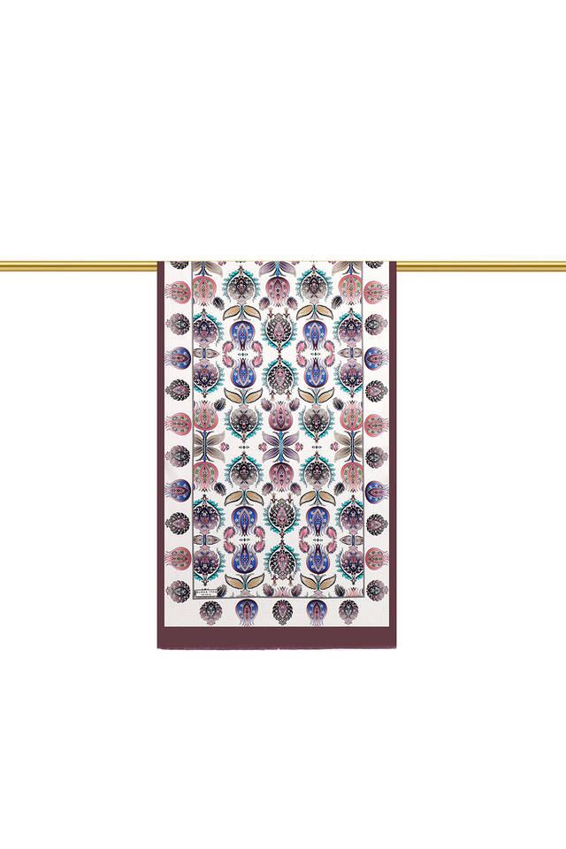 فولارد من الحرير بنمط البرقوق الإزنيق - 2