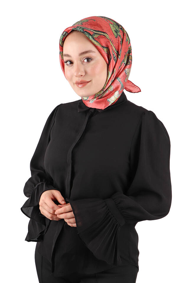 Narçiçeği Badem Çiçeği Sura İpek Eşarp - 2