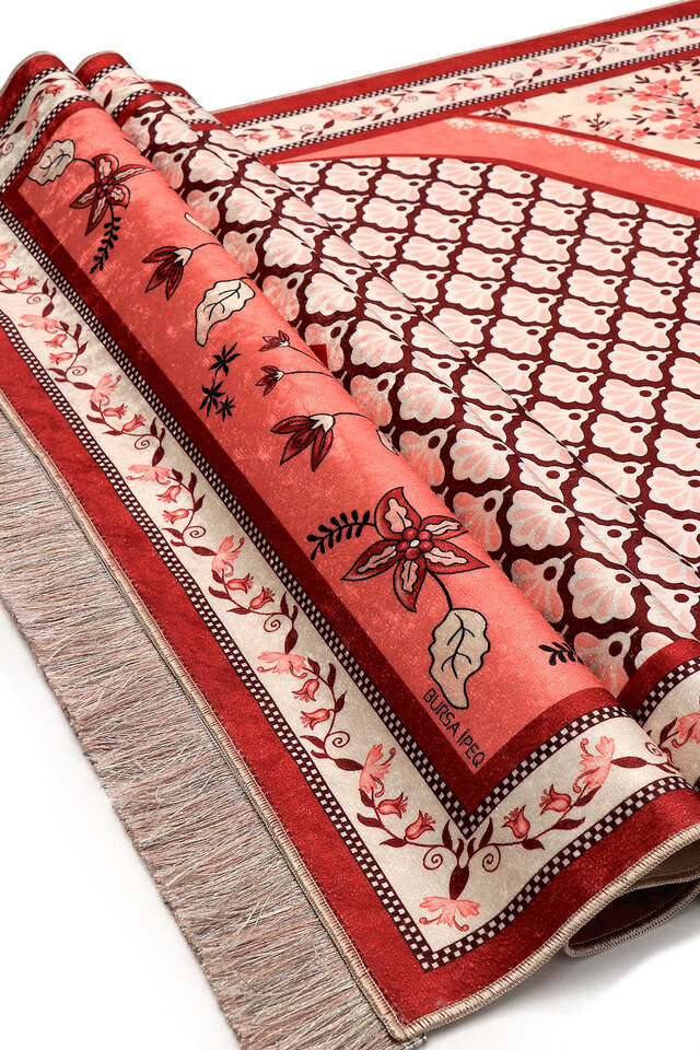 Narçiçeği Kadife Halı Seccade - 3