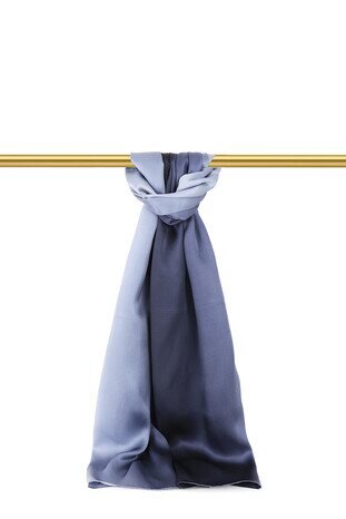 Navy Blue Dark Lilac Gradient Silk Scarf 