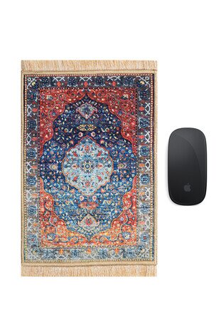 Navy Blue Decorative Small Carpet Mousepad 
