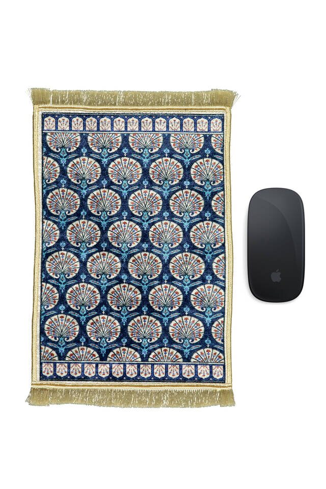 Navy Blue Decorative Small Carpet Mousepad 