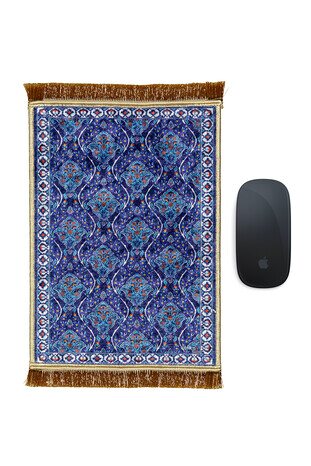 Navy Blue Decorative Small Carpet Mousepad 