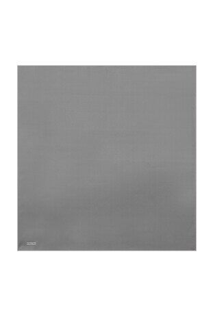 Navy Grey Solid Color Sura Silk Square Scarf - Thumbnail