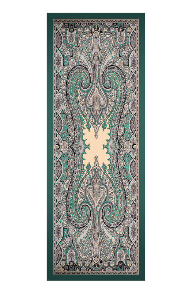 Nefti Nil Pattern Sura Silk Shawl - 3