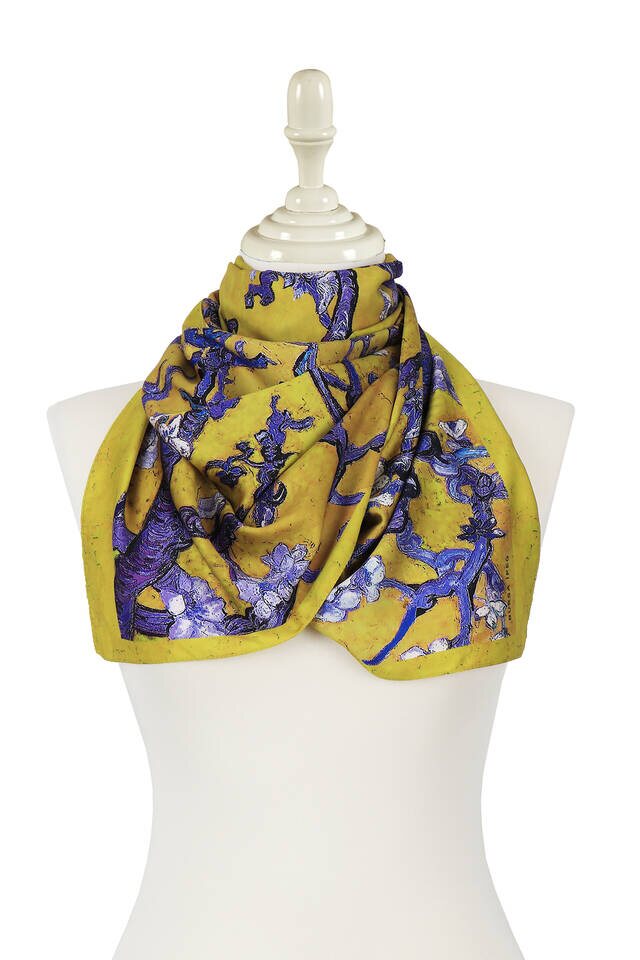 Oil Green Almond Blossom Silky Foulard - 2