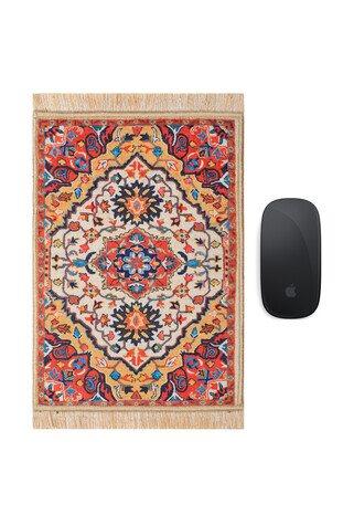 Orange Decorative Small Carpet Mousepad 