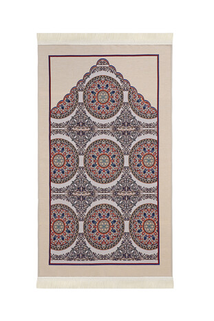 Orange Mandala Pattern Tapestry Prayer Rug 