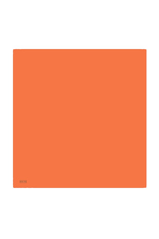 Orange Solid Color Sura Silk Square Scarf - Thumbnail