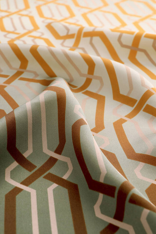 Yeşil Örgü Desen Sura İpek Eşarp - 2