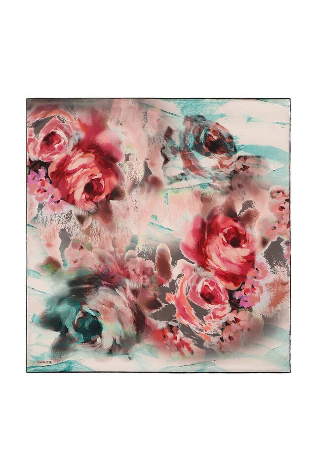 وشاح حرير سورا بلون النعناع الباستيل 