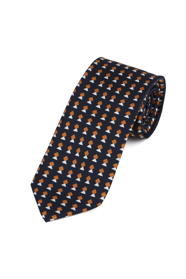 Cinnamon Patterned Silk Tie Set - 2