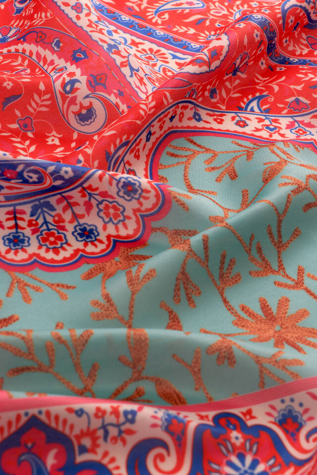 Coral Shawl Pattern Soft Shawl - 3