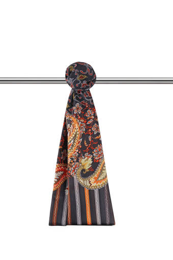 Orange Ivy Pattern Soft Shawl 