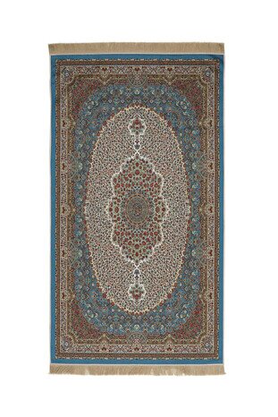 Petrol Green Velvet Carpet Prayer Rug 