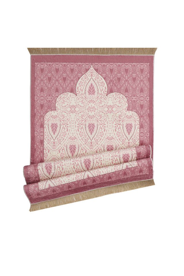Pink Bamboo Carpet Prayer Rug - 4