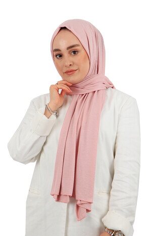 Pink Combed Scarf - Thumbnail