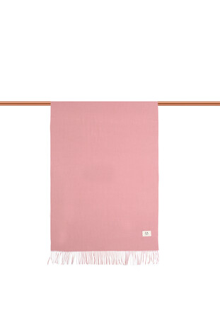 Pink Solid Color Winter Shawl - Thumbnail
