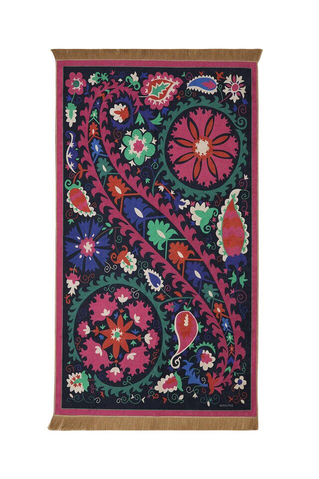Pink Velvet Carpet Prayer Rug