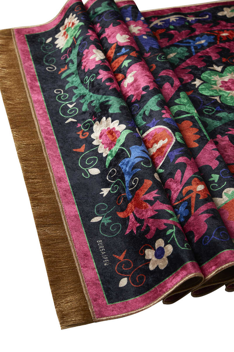 Pink Velvet Carpet Prayer Rug