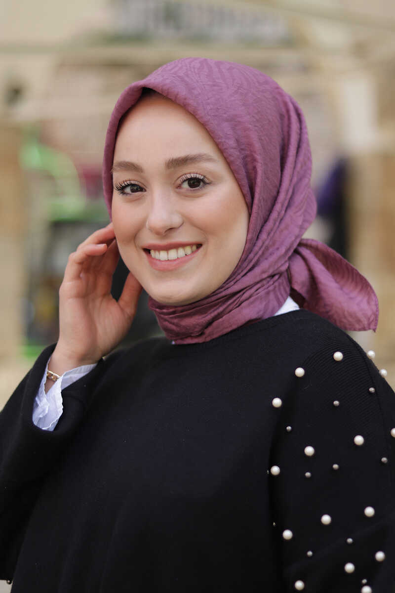 Pink Zebra Pattern Square Scarf