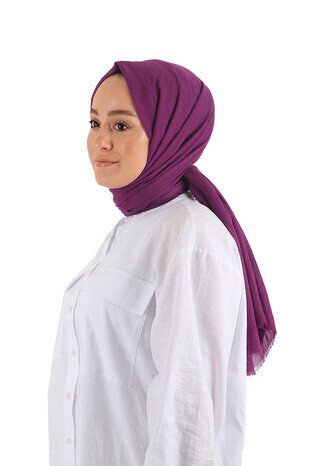Plum Imported Bamboo Scarf - Thumbnail