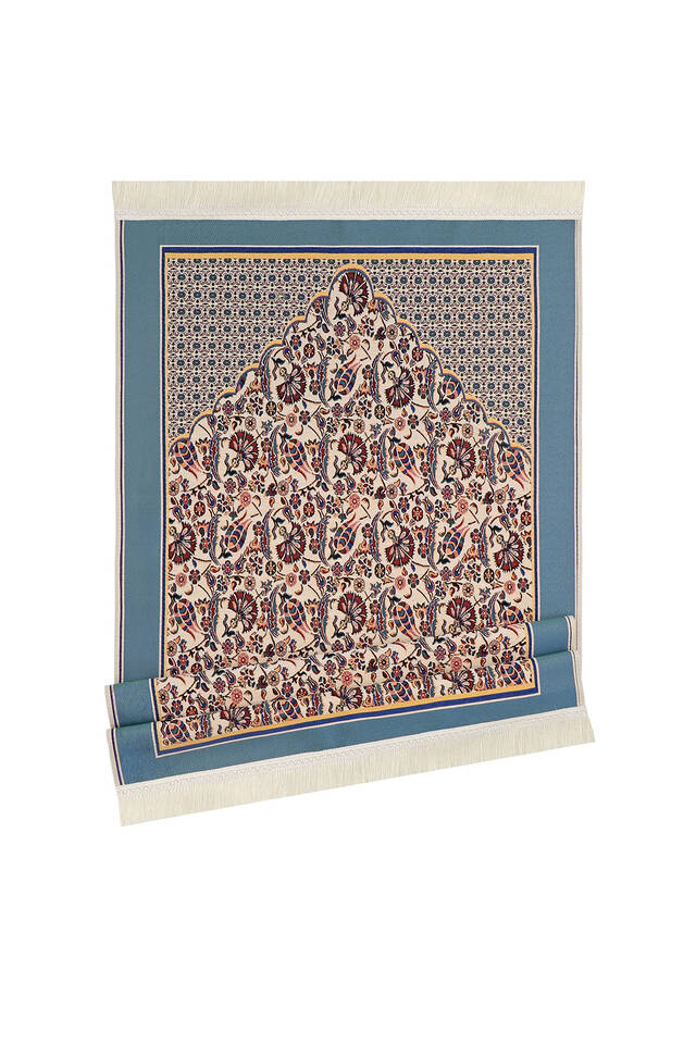 Pomegranate Flower Carnation Tulip Pattern Tapestry Prayer Rug - 4