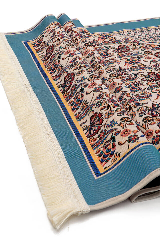 Pomegranate Flower Carnation Tulip Pattern Tapestry Prayer Rug - 2