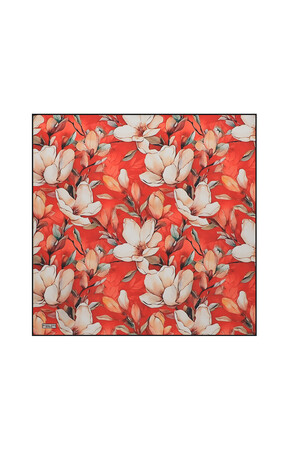 Pomegranate Flower Narcissus Pattern Silk Pocket Square 