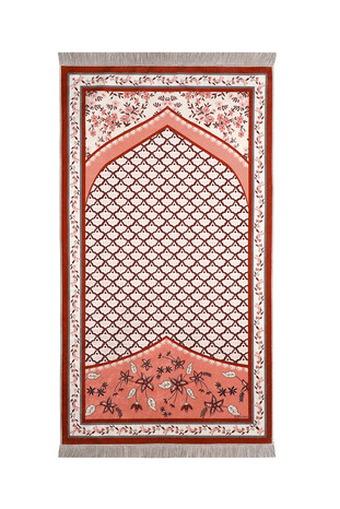 Pomegranate Velvet Carpet Prayer Rug - Thumbnail